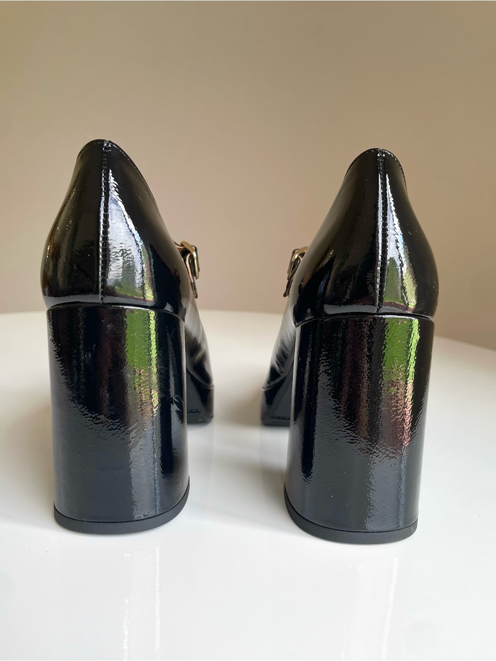 Sézane Georgia High Mary Jane Block Heels, Black Patent Leather, EU 40 US 9 - Picture 8 of 13